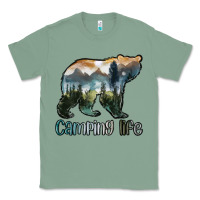 Sage camping bear Classic Tee - MaliasSmallBusiness