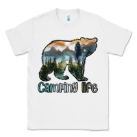 White camping bear Classic Tee - MaliasSmallBusiness