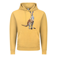 Vintage Mustard kangaroo Vintage Hoodie - LillyAllenDesigns