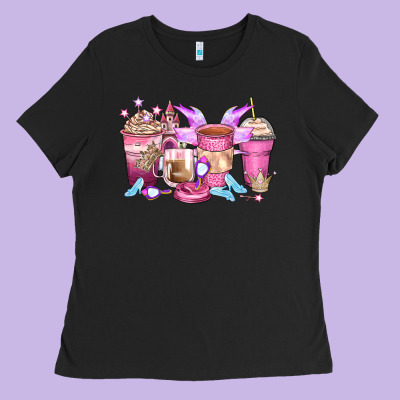 Princess Coffee Cups Ladies Tee Designed By Zillion Design Studio
