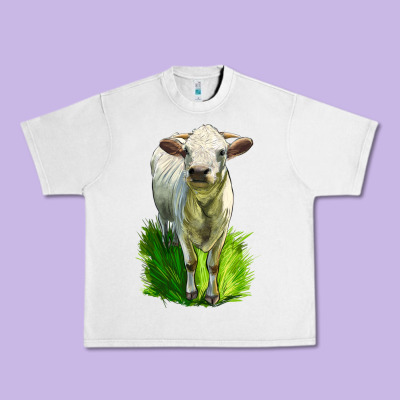 Charolais Heifer Urban Heavy Tee Designed By Lillyallendesigns