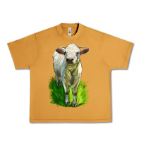 Peanut Butter Charolais Heifer Urban Heavy Tee - LillyAllenDesigns