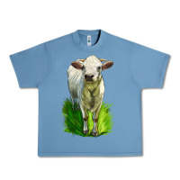 Pebble Blue Charolais Heifer Urban Heavy Tee - LillyAllenDesigns