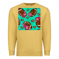 Antique Gold American Football roses and hearts Premium Sweatshirt - NancyCooperArtShop