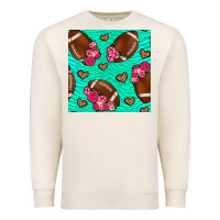 Sandshell American Football roses and hearts Premium Sweatshirt - NancyCooperArtShop
