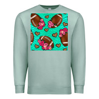 Seafoam American Football roses and hearts Premium Sweatshirt - NancyCooperArtShop