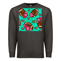 Smoke American Football roses and hearts Premium Sweatshirt - NancyCooperArtShop