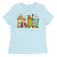 Baby Blue school bus coffee cups Ladies Tee - Zillion Design Studio