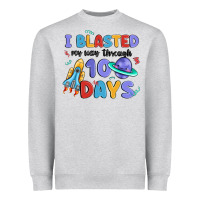 Heather Grey i blasted my way through 100 days Heavyweight Sweatshirt - MaliasSmallBusiness