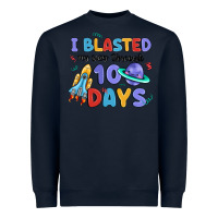 Navy i blasted my way through 100 days Heavyweight Sweatshirt - MaliasSmallBusiness