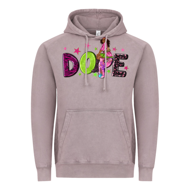 Dope With Afro Black Woman Vintage Hoodie by NancyCooperArtShop | Teevron