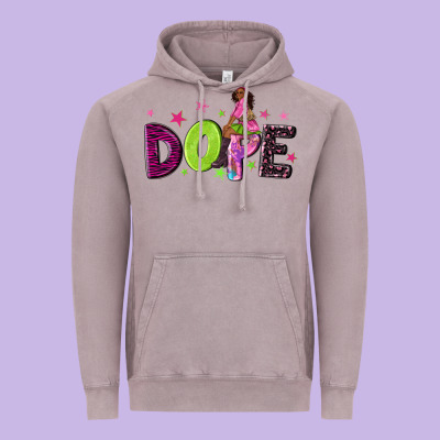 Dope With Afro Black Woman Vintage Hoodie Designed By Nancycooperartshop