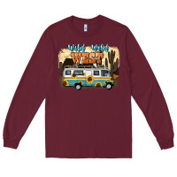 Burgundy wild wild west Long Sleeve Tee - NancyCooperArtShop