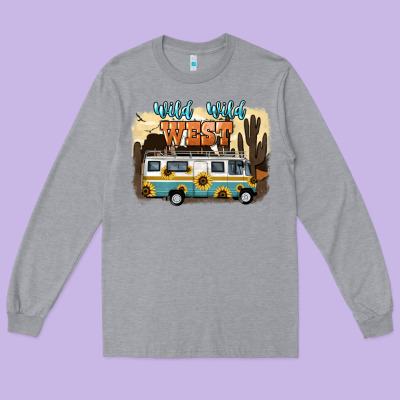 Wild Wild West Long Sleeve Tee Designed By Nancycooperartshop