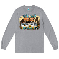 Heather Grey wild wild west Long Sleeve Tee - NancyCooperArtShop