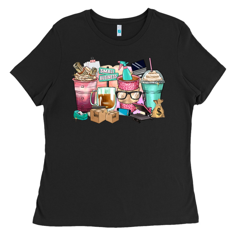 Small Business Coffee Cups Ladies Tee by Zillion Design Studio | Teevron