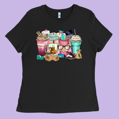 Small Business Coffee Cups Ladies Tee Designed By Zillion Design Studio