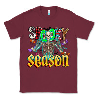 Burgundy Spooky Season Classic Tee - CowhideDigitalArt
