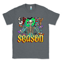 Charcoal Heather Spooky Season Classic Tee - CowhideDigitalArt