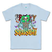Dusty Blue Spooky Season Classic Tee - CowhideDigitalArt