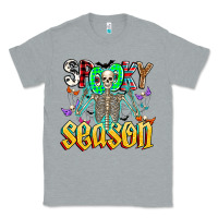 Heather Grey Spooky Season Classic Tee - CowhideDigitalArt