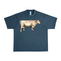 Midnight Navy charolais cattle Urban Heavy Tee - LillyAllenDesigns