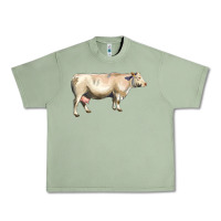 Oil Green charolais cattle Urban Heavy Tee - LillyAllenDesigns
