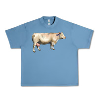 Pebble Blue charolais cattle Urban Heavy Tee - LillyAllenDesigns