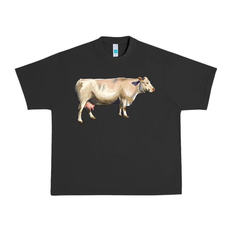 Charolais Cattle Urban Heavy Tee by LillyAllenDesigns | Teevron