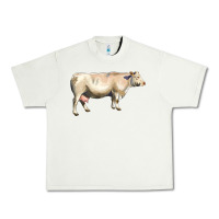 Pistachio charolais cattle Urban Heavy Tee - LillyAllenDesigns