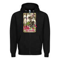 Black the reader tarot card Zipper Hoodie - Artiststas