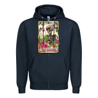 Navy the reader tarot card Zipper Hoodie - Artiststas