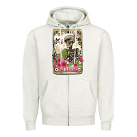 Oatmeal Heather the reader tarot card Zipper Hoodie - Artiststas