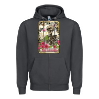 Smoke the reader tarot card Zipper Hoodie - Artiststas