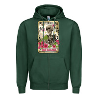 Sports Green the reader tarot card Zipper Hoodie - Artiststas