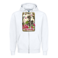 White the reader tarot card Zipper Hoodie - Artiststas