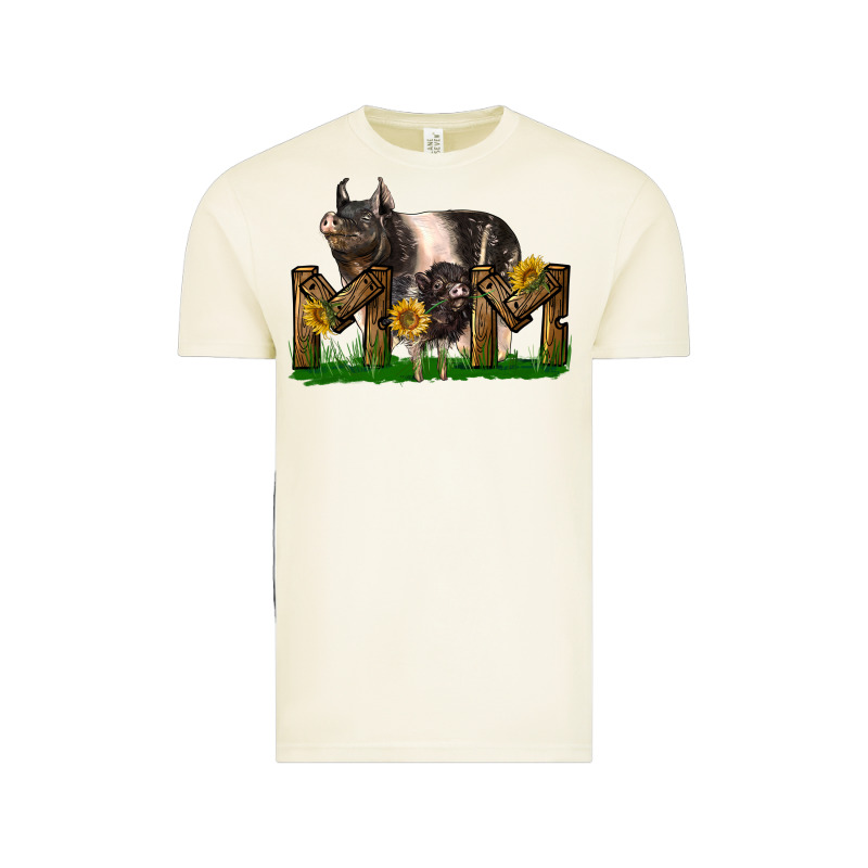 Western Mom With Hampshire Pig And Baby Pig Vintage Tee by LillyAllenDesigns | Teevron