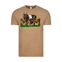 Vintage Coffee Western Mom With Hampshire Pig And Baby Pig Vintage Tee - LillyAllenDesigns