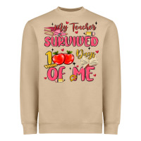 My Teacher Survived 100 Days Of Me Heavyweight Sweatshirt | Teevron