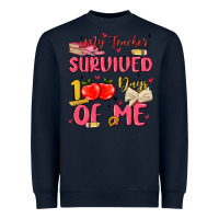 Navy my teacher survived 100 days of me Heavyweight Sweatshirt - MaliasSmallBusiness