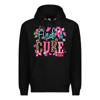 Black Find a cure Cancer Awareness Premium Hoodie - HowdyJamesFarm