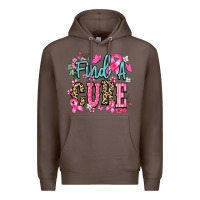 Coffee Find a cure Cancer Awareness Premium Hoodie - HowdyJamesFarm