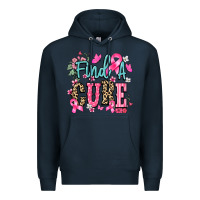 Navy Find a cure Cancer Awareness Premium Hoodie - HowdyJamesFarm