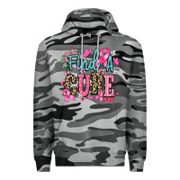 Slate Camo Find a cure Cancer Awareness Premium Hoodie - HowdyJamesFarm