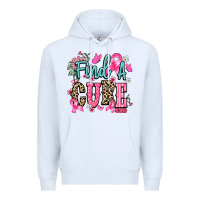White Find a cure Cancer Awareness Premium Hoodie - HowdyJamesFarm