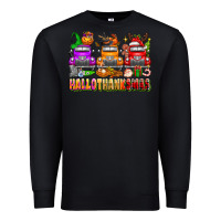 Black Hallothanksmas trucks Premium Sweatshirt - texasbilliewilder