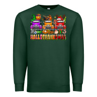 Sports Green Hallothanksmas trucks Premium Sweatshirt - texasbilliewilder