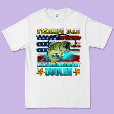 Fishing Dad Like A Regular Dad But Cooler Premium Tee Designed By Hra Design Shop