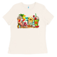 Bone summer vibes coffee cups Ladies Tee - Zillion Design Studio