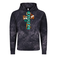 Cloud Black blessed cross Vintage Hoodie - BarkalooDesign